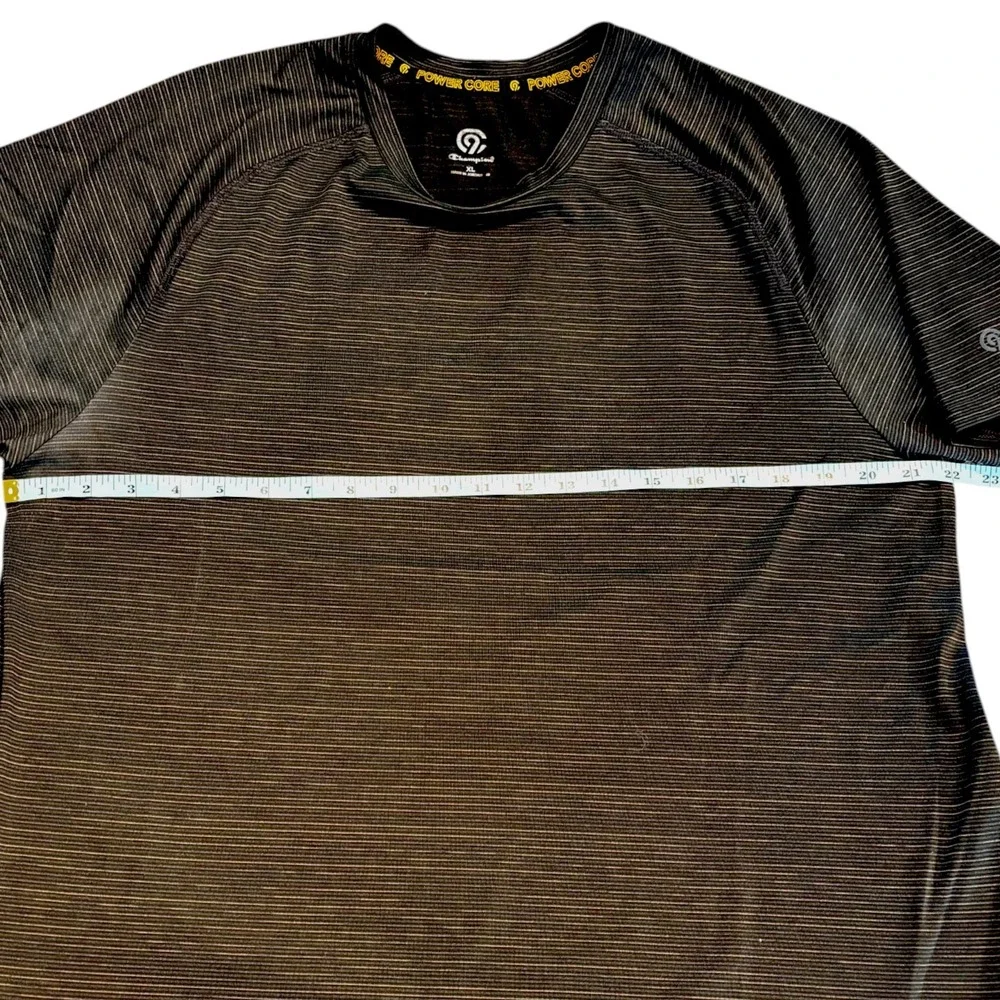Champion C9 Power Core Mens XL Black Striped Performance T-Shirt 041-02-7117 - Picture 4 of 8